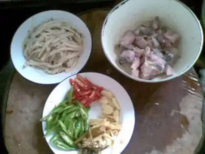 Make Porridge mushrooms, fried fish step 7