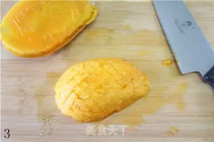 Make Mango snow, black rice step 2