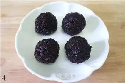 Make Mango snow, black rice step 3