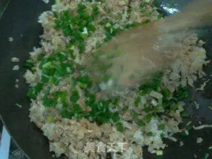 Make Scrambled mushroom fried rice step 7