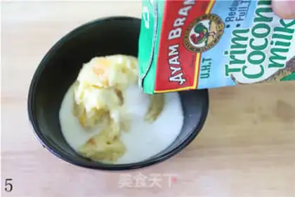 Make Mango snow, black rice step 4