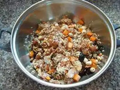 Make A greasy rice chicken step 7