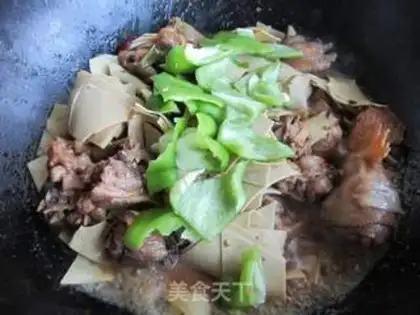 Make Chicken with bean skin step 10