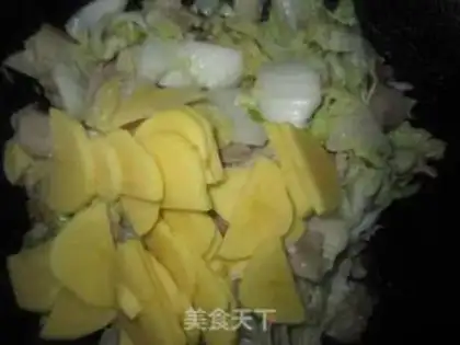 Make Five flowers for cabbage potatoes step 2