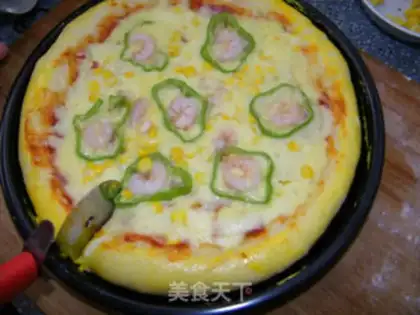 Make Bacon shrimp pizza step 16