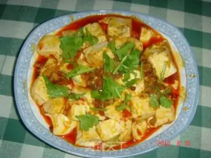 Make Red oil and tofu step 3