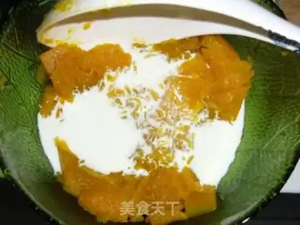 Make Cheese and pumpkin mud step 2