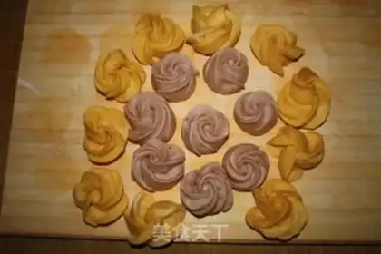 Make Colored rose rolls step 17