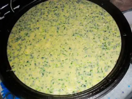 Make Spinach eggcake step 4
