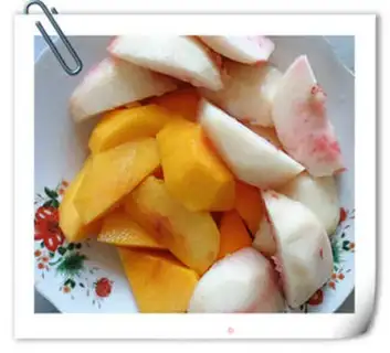 Make Double sugar peaches step 2
