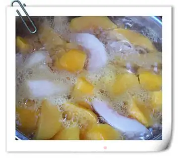 Make Double sugar peaches step 5