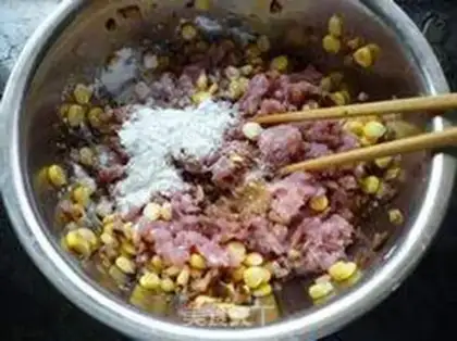 Make Sweet corn mushrooms, skinny dumplings step 4