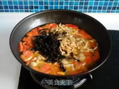 Make Tomato sea mushroom soup step 7
