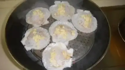 Make Garlic fan floss step 4