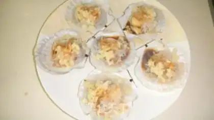 Make Garlic fan floss step 6