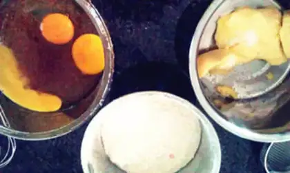 Make Vanilla potato cake step 1