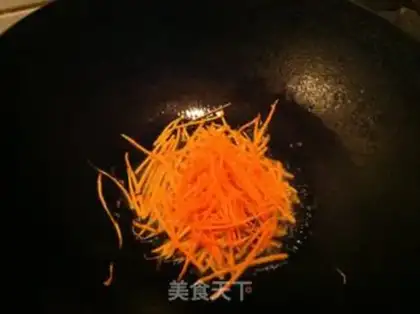 Make Carrot egg tofu soup step 1