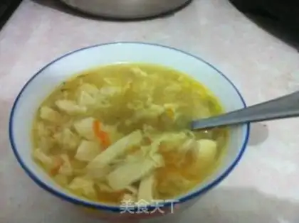 Make Carrot egg tofu soup step 5