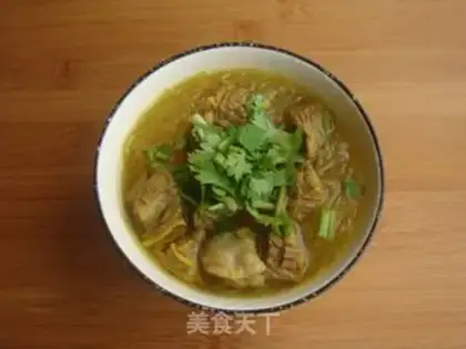 Make Curry beef fan soup step 7