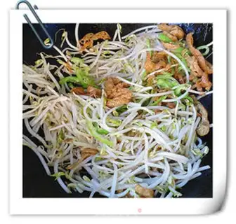 Make A green bean sprouts step 7