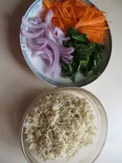 Make Three noodles step 1