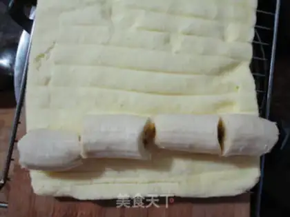 Make Banana cake roll step 10