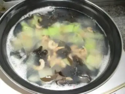 Make Watermelon and rice egg soup step 3
