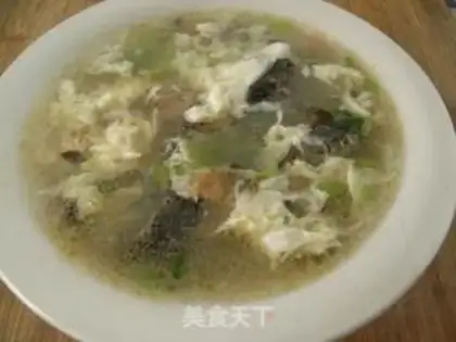 Make Watermelon and rice egg soup step 5