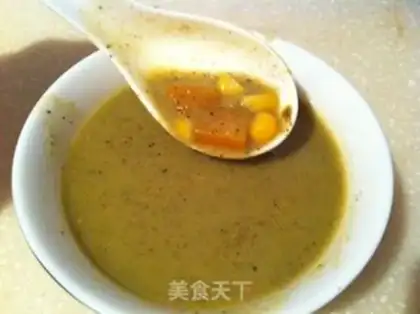 Make Pumpkin corn sesame congee step 9