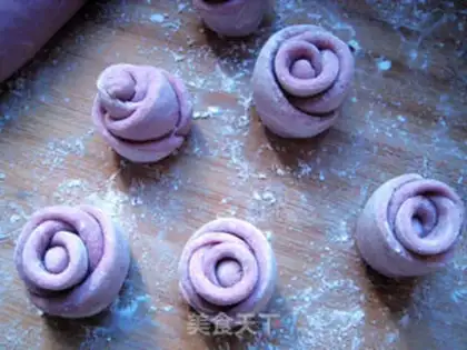 Make Purple rose buns step 9