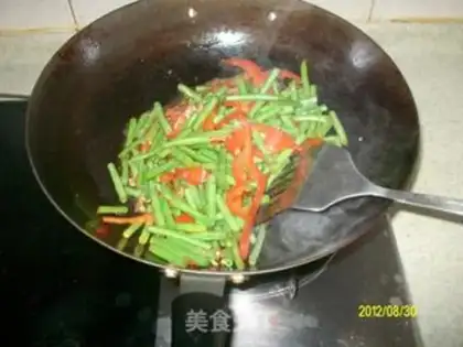 Make The peppers, the silks, the beans step 11