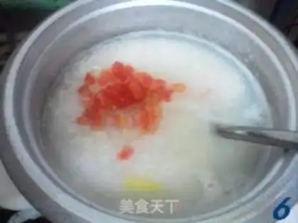 Make Chicken and tomato congee step 5