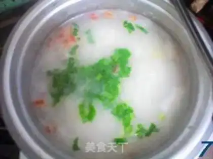 Make Chicken and tomato congee step 6
