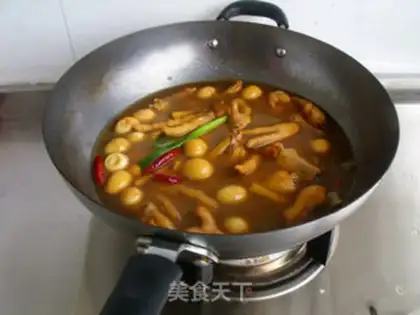Make Chicken claws and quail eggs step 5