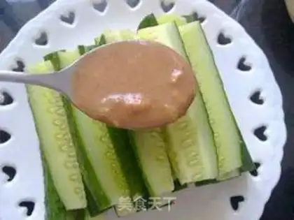 Make Sesame sauce cucumber bar step 5