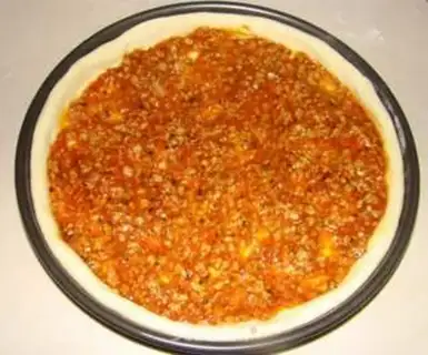 Make Pepper ham pizza step 5
