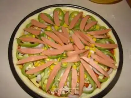Make Pepper ham pizza step 8