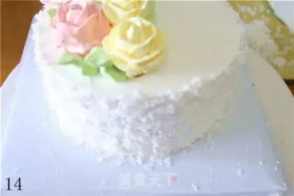 Make Fresh rose birthday cake step 13