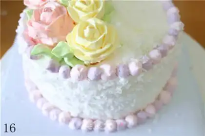 Make Fresh rose birthday cake step 15
