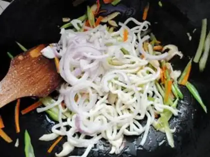Make ♪ When the vegetables are fried ♪ step 5