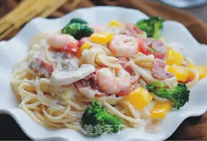Make Bacon shrimp pasta step 13