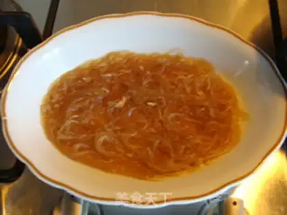 Make Gold soup fan scallop step 7