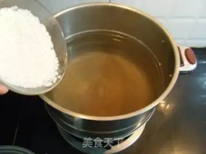 Make The green bean congee of the lilies step 2