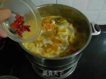 Make The green bean congee of the lilies step 6