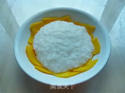 Make Coconut mango congee step 6