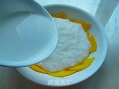 Make Coconut mango congee step 7