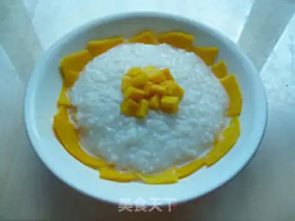 Make Coconut mango congee step 8