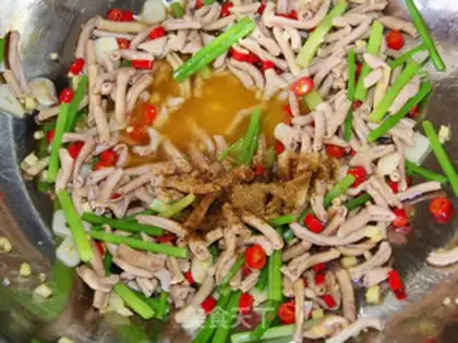 Make Pepper duck intestines step 7