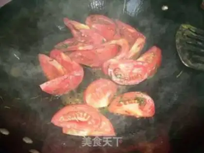 Make Tomato egg soup step 1
