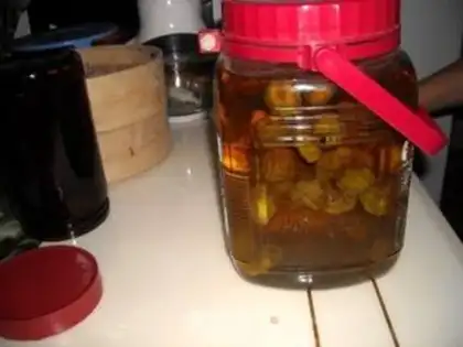 Make Green plum wine step 8